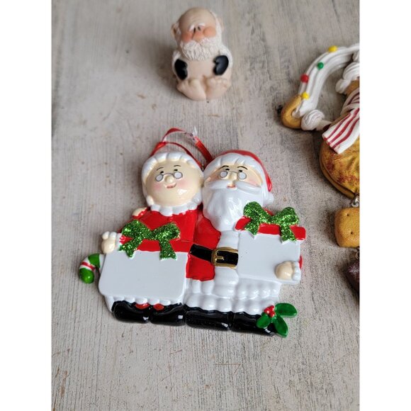 Gingerbread man Santa variety ornament Xmas set precious moment - Picture 2 of 10